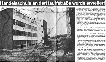 Einweihung des dritten Bauabschnitts und Beginn des Gymnasialen Aufbauzugs