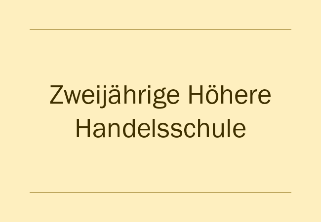 Bildungsgang Zweijährige Höhere Handelsschule